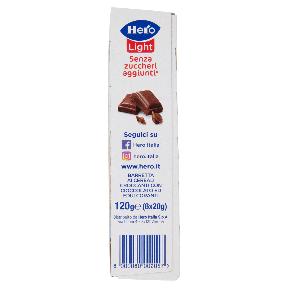 Hero Light Barrette Cioccolato 6 x 20 g