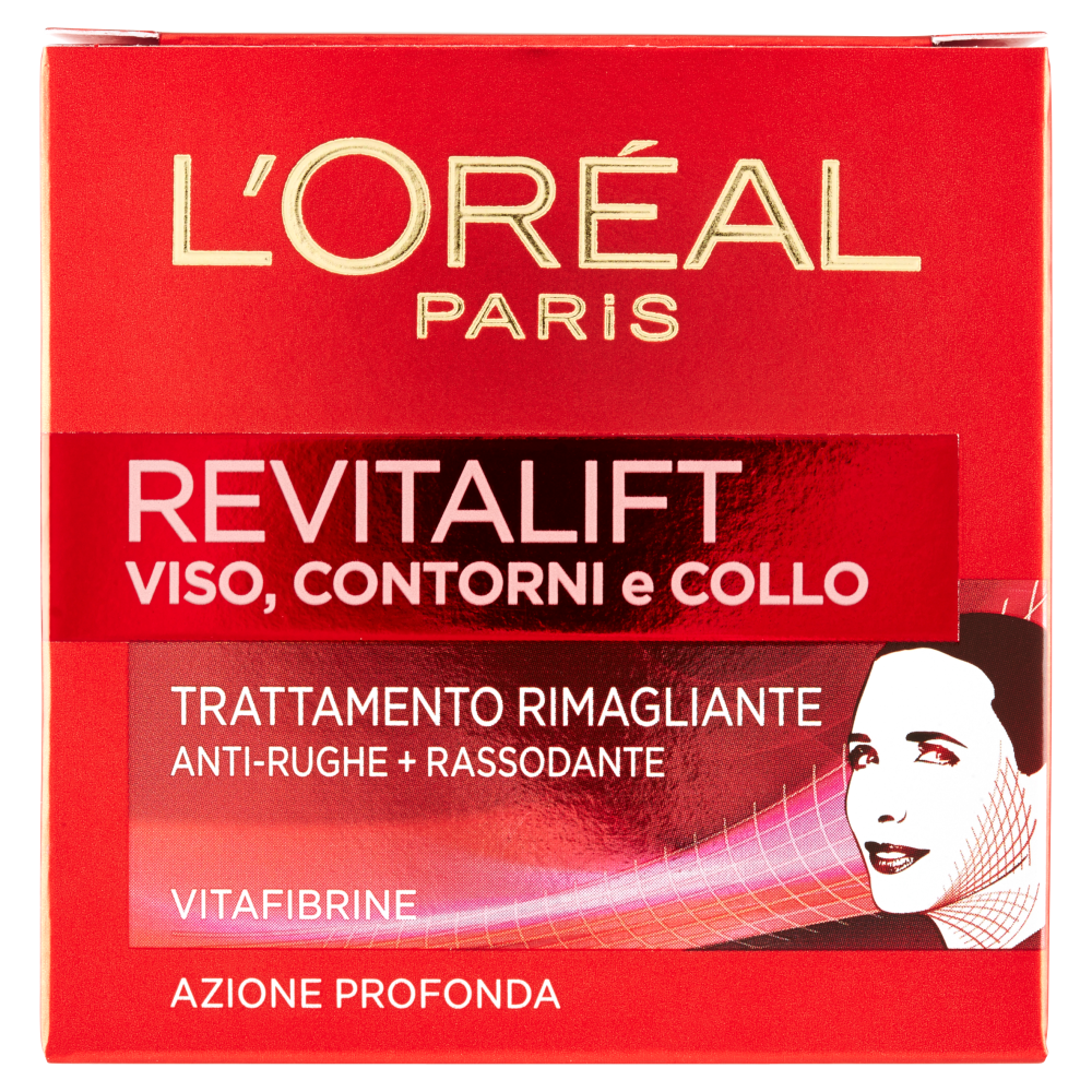 L'Or&eacute;al Paris Revitalift Viso, Contorni e Collo Trattamento Rimagliante Anti-Rughe+Rassodante 50 ml