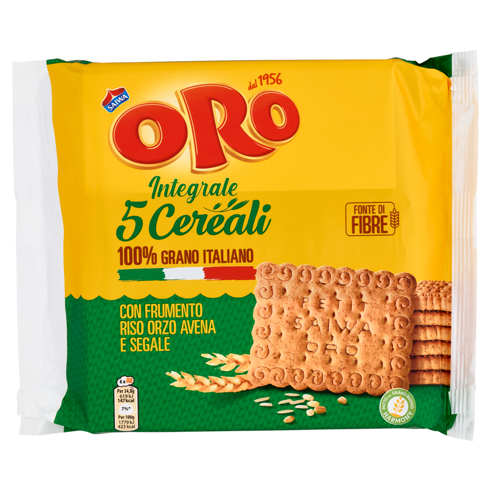 Oro Saiwa biscotti secchi 5 Cereali - 420 g