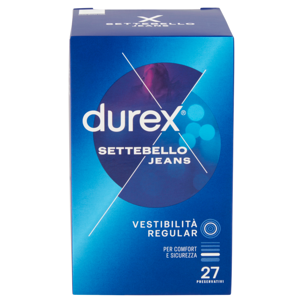 Durex Settebello Jeans Preservativi, 27 Profilattici