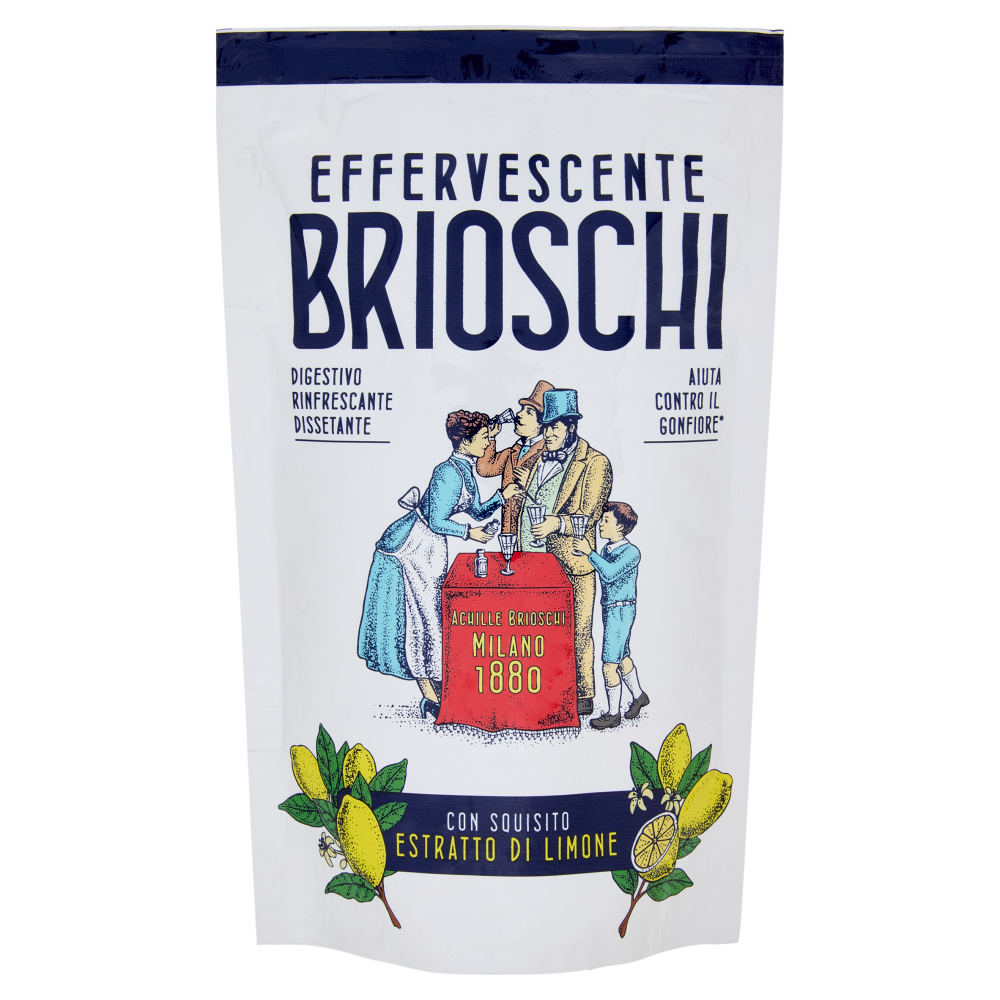 Brioschi Effervescente Digestivo Rinfrescante Dissetante con Squisito Estratto di Limone 100 g