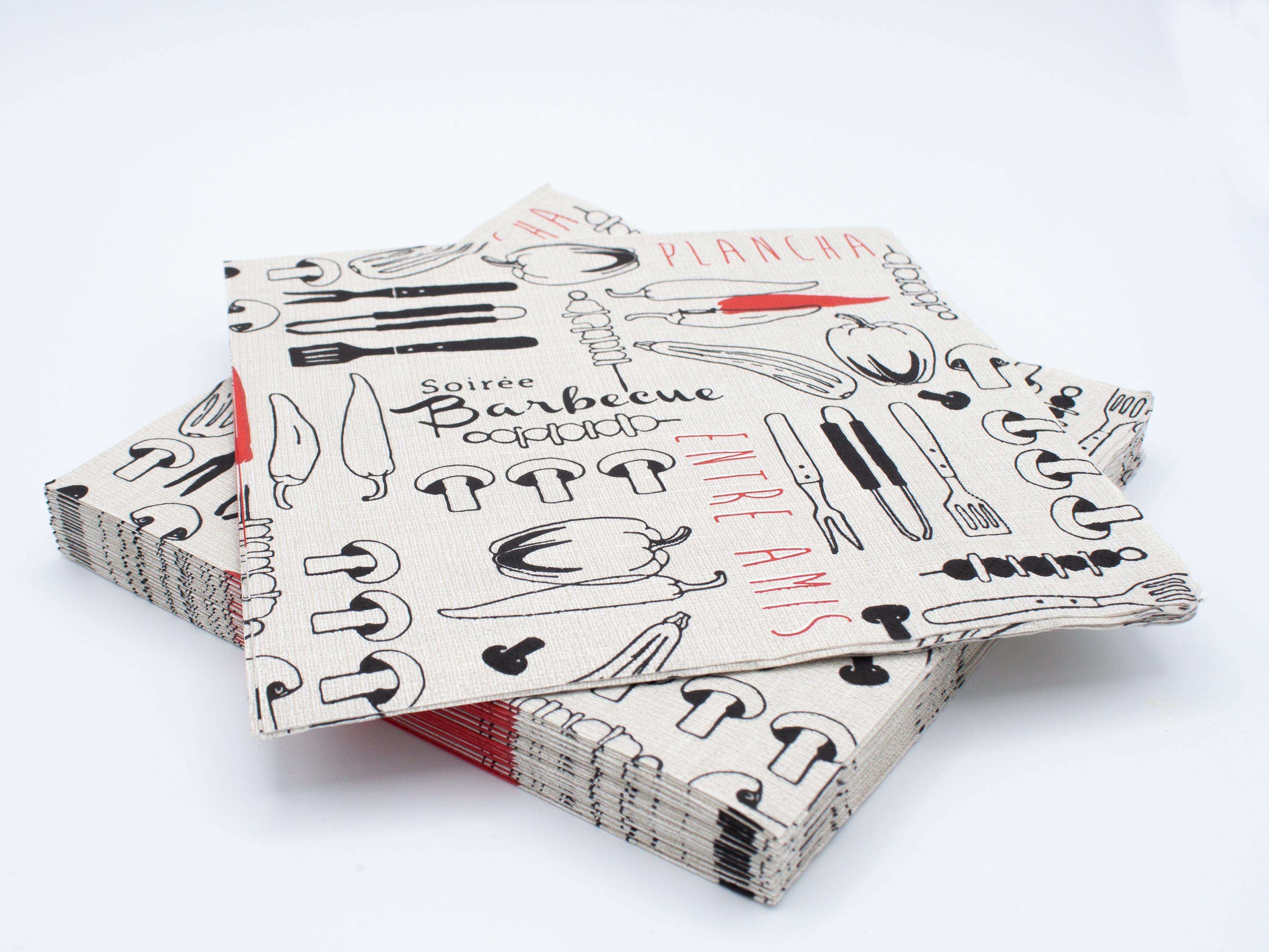  20 tovaglioli in ovatta 40x40 cm 3v Bbq & Brunch