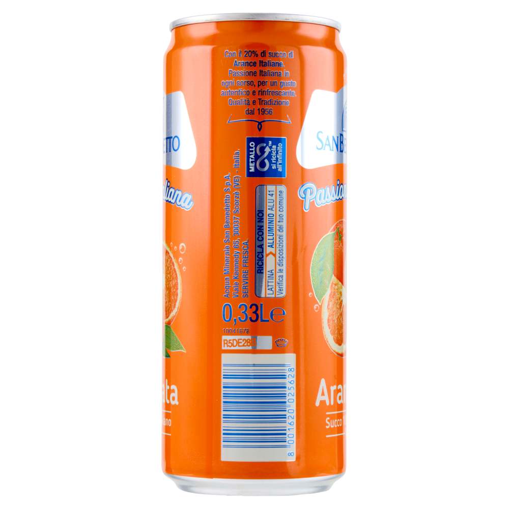 San Benedetto Bibite Passione Italiana Aranciata sleek 0,33L 