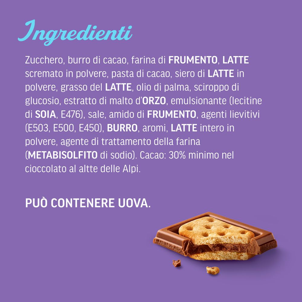 Milka Tuc, Tavoletta di Cioccolato al Latte Ripieno di Biscotti Tuc, Latte 100% Alpino - 87 g