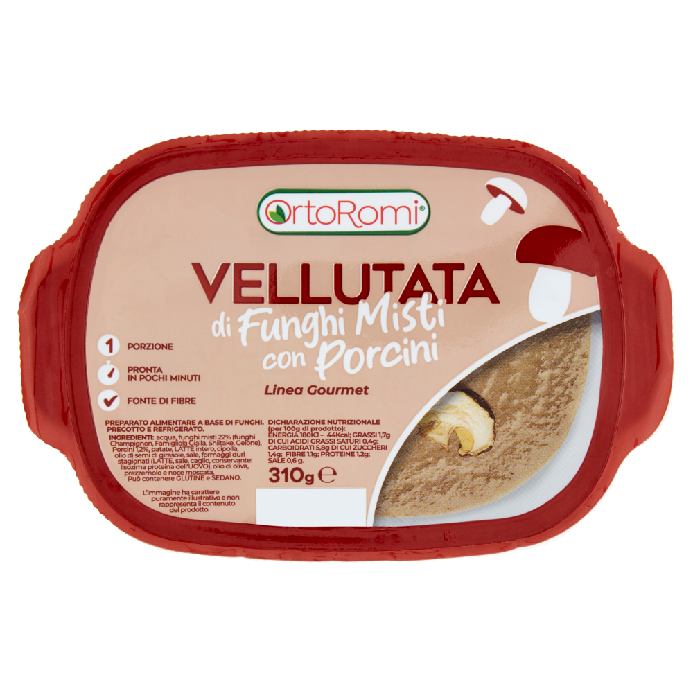 OrtoRomi Linea Gourmet Vellutata di Funghi con Porcini 310 g