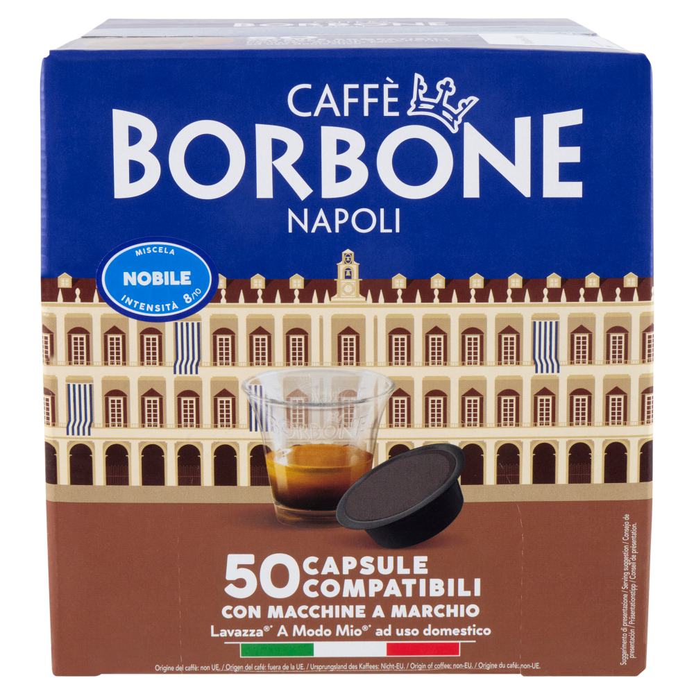 Caff&egrave; Borbone Miscela Nobile Capsule Compatibili Lavazza* A Modo Mio* ad uso domestico 50 x 7,2 g
