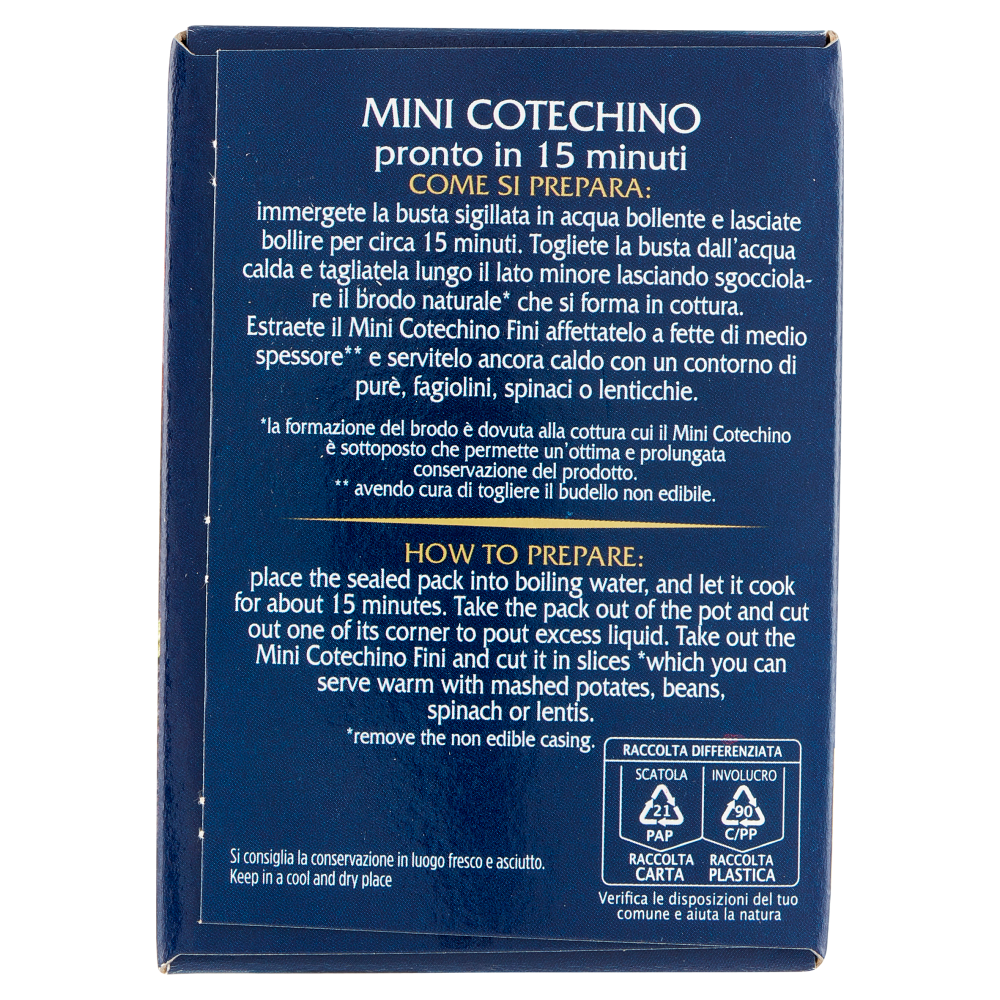 Fini il Mini Cotechino 100% Italiano 300 g