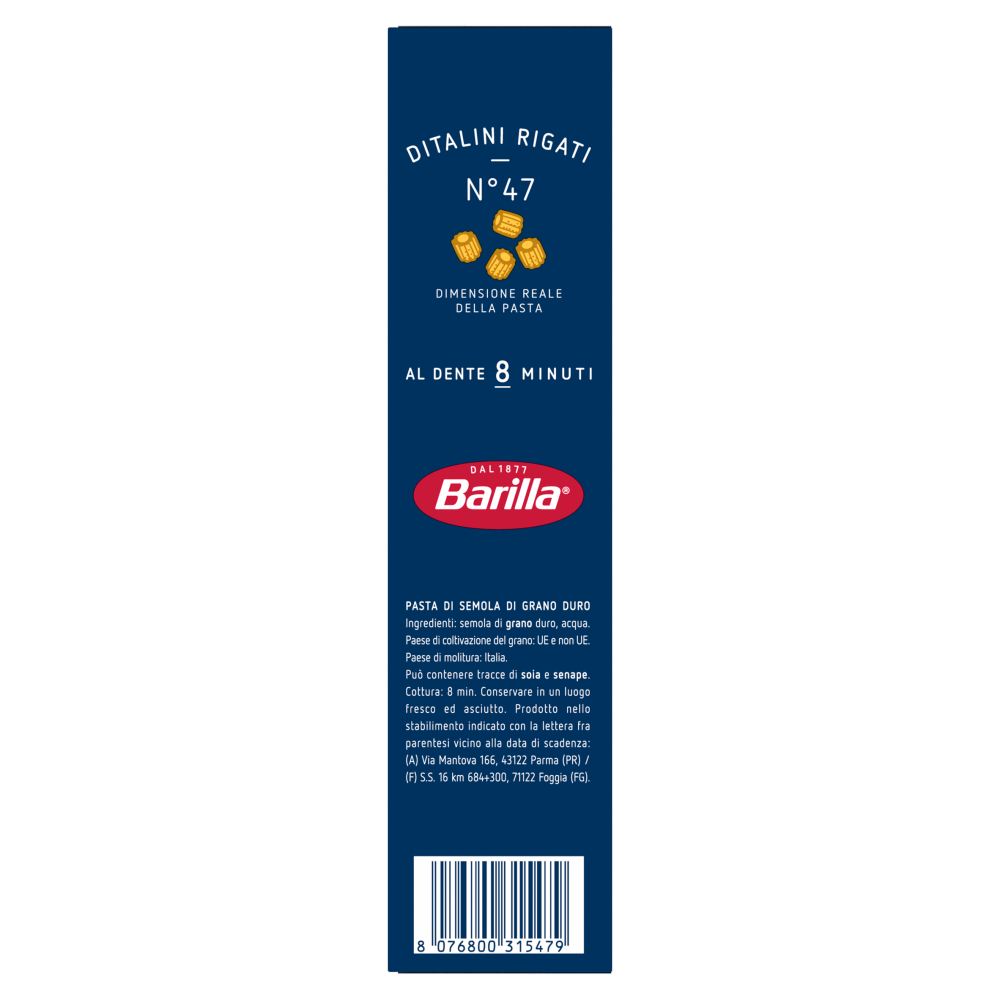Barilla Pasta Ditalini Rigati n.47 500g