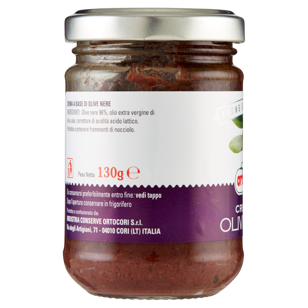 ortoCori Creme e Condimenti Crema di Olive Nere 130 g