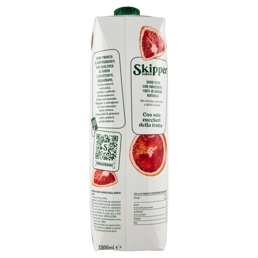 Zuegg Skipper Arancia Rossa Senza zuccheri aggiunti 1000 ml