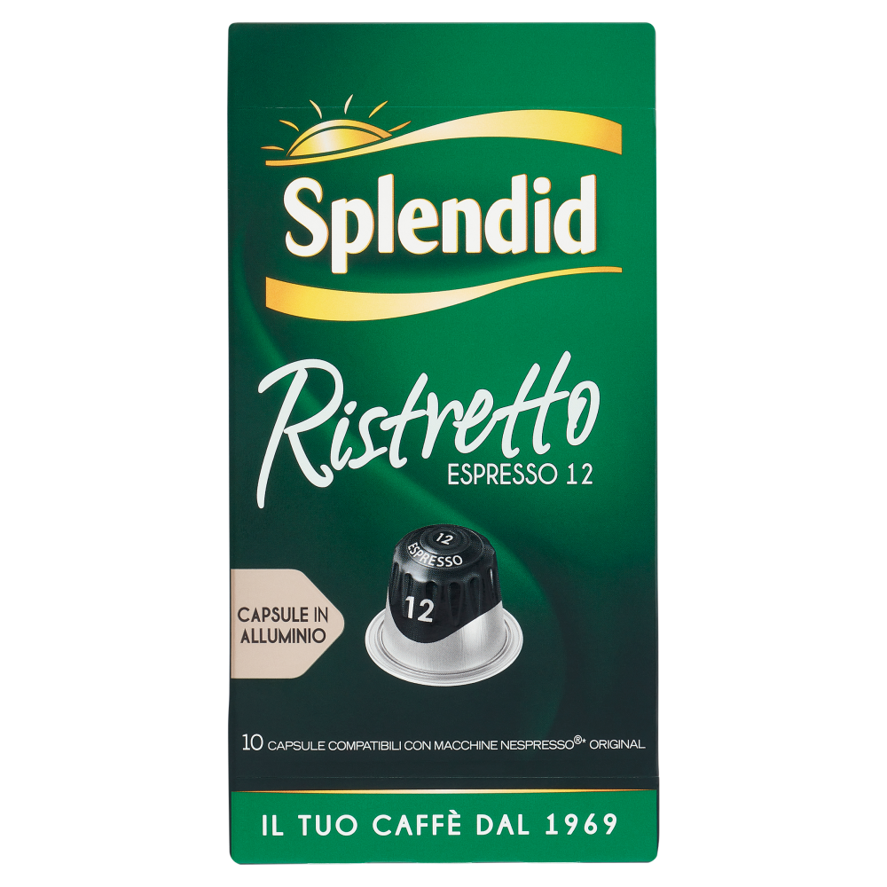 Splendid Ristretto 12- 10 Capsule Caffè Compatibili con Macchine Nespresso*® Original 52g