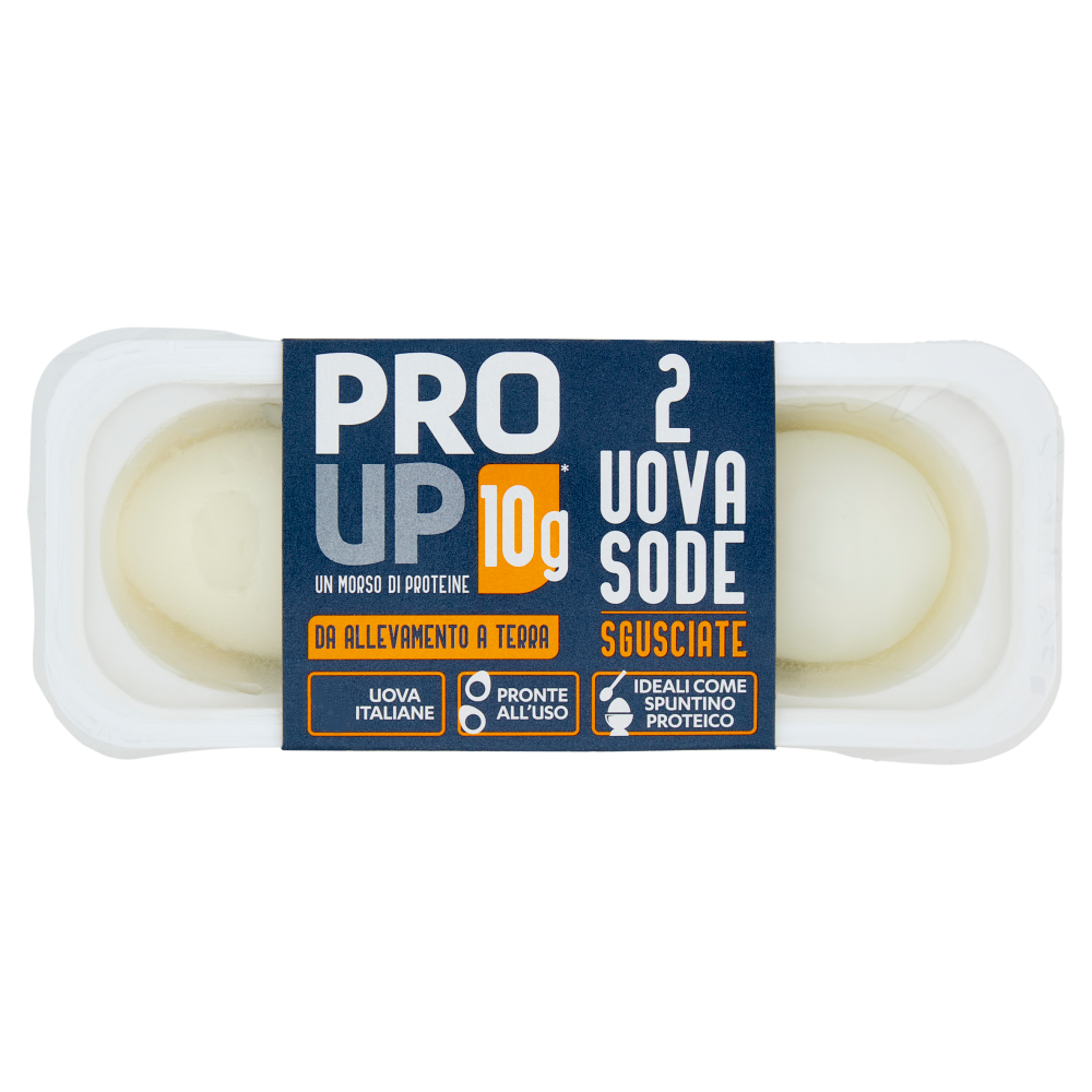 Pro Up 10g 2 Uova Sode Sgusciate da Allevamento a Terra 80 g