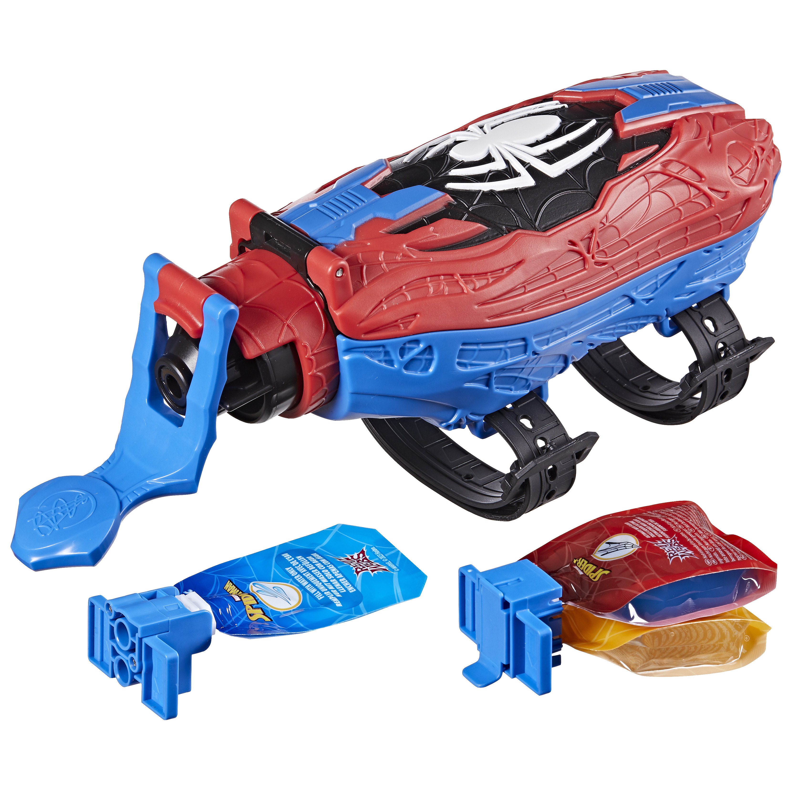 Marvel Spider-Man Hasbro , Real Webs Ultimate Blaster, Blaster di ragnatele, blaster 2 in 1, giocattolo per i giochi d'imitazione, costume di Spider-Man, giocattoli di Spider-Man