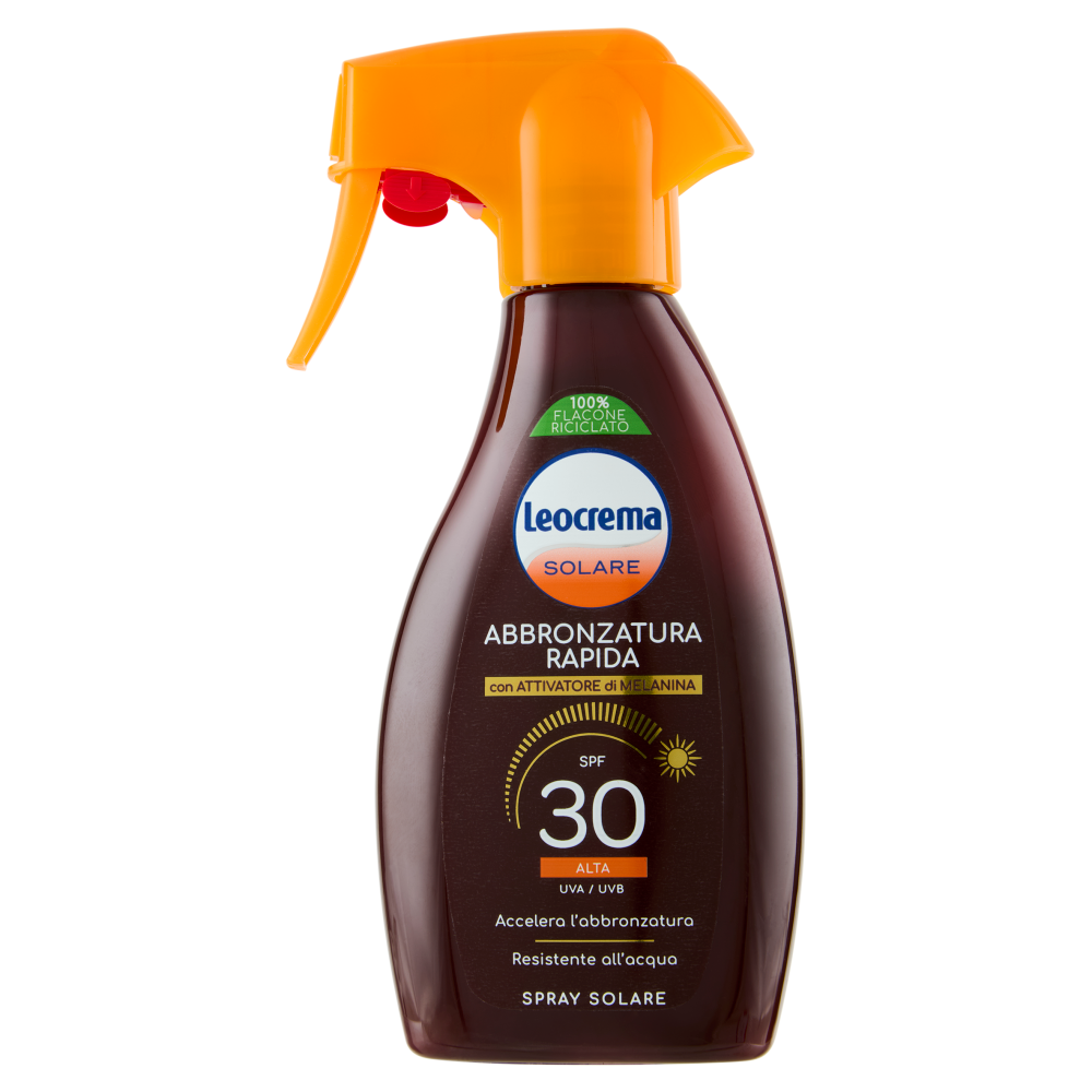 Leocrema Solare Abbronzatura Rapida SPF 30 Alta Spray Solare 250 ml
