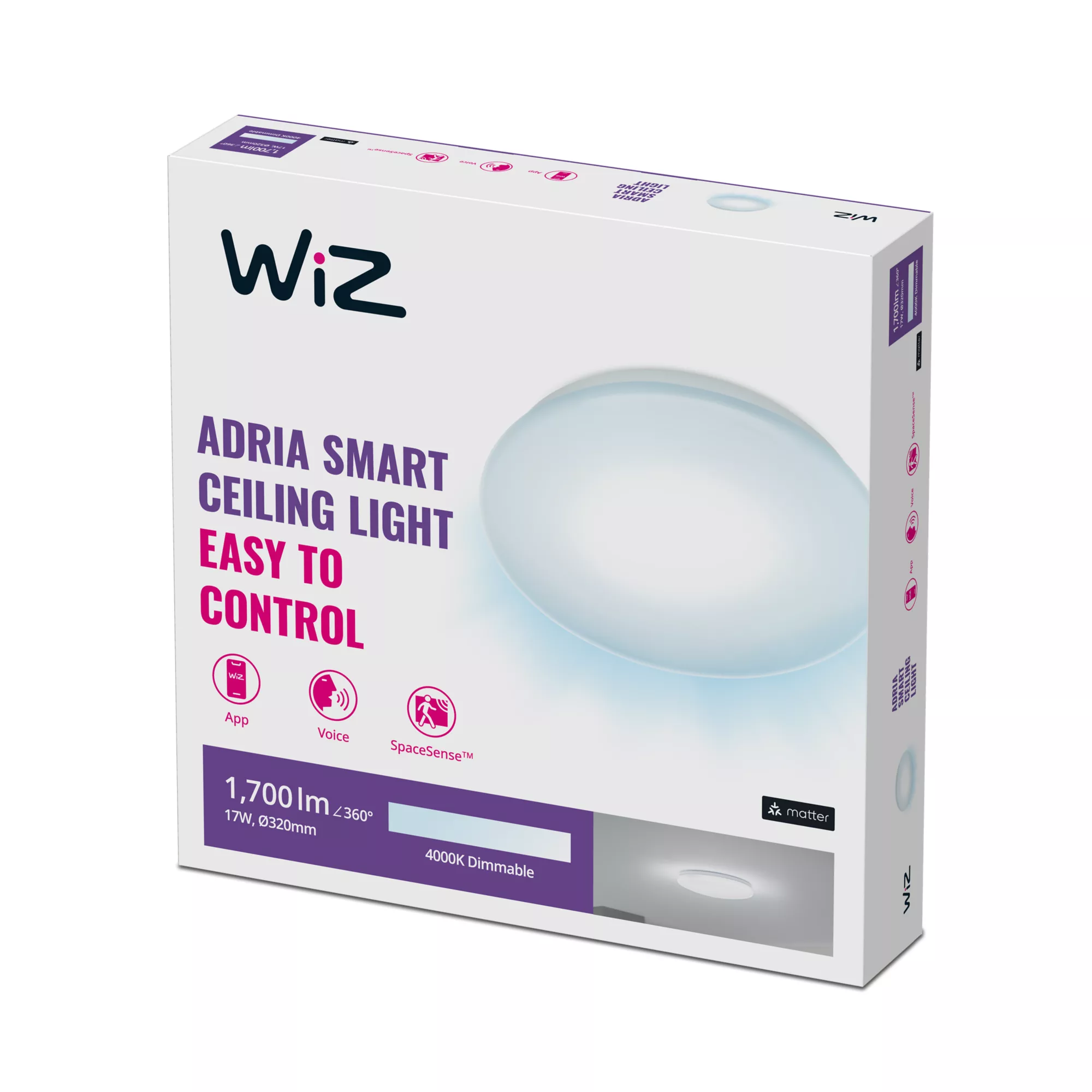 WiZ Lampadina Smart Adria Dimmerabile Luce Bianca Fredda LED integrato