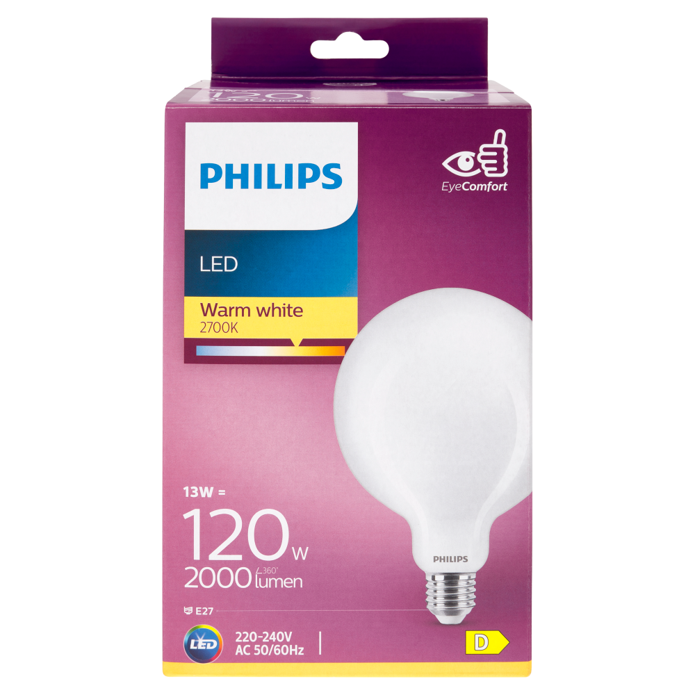 Philips Led globo vetro 120W E27 2700K