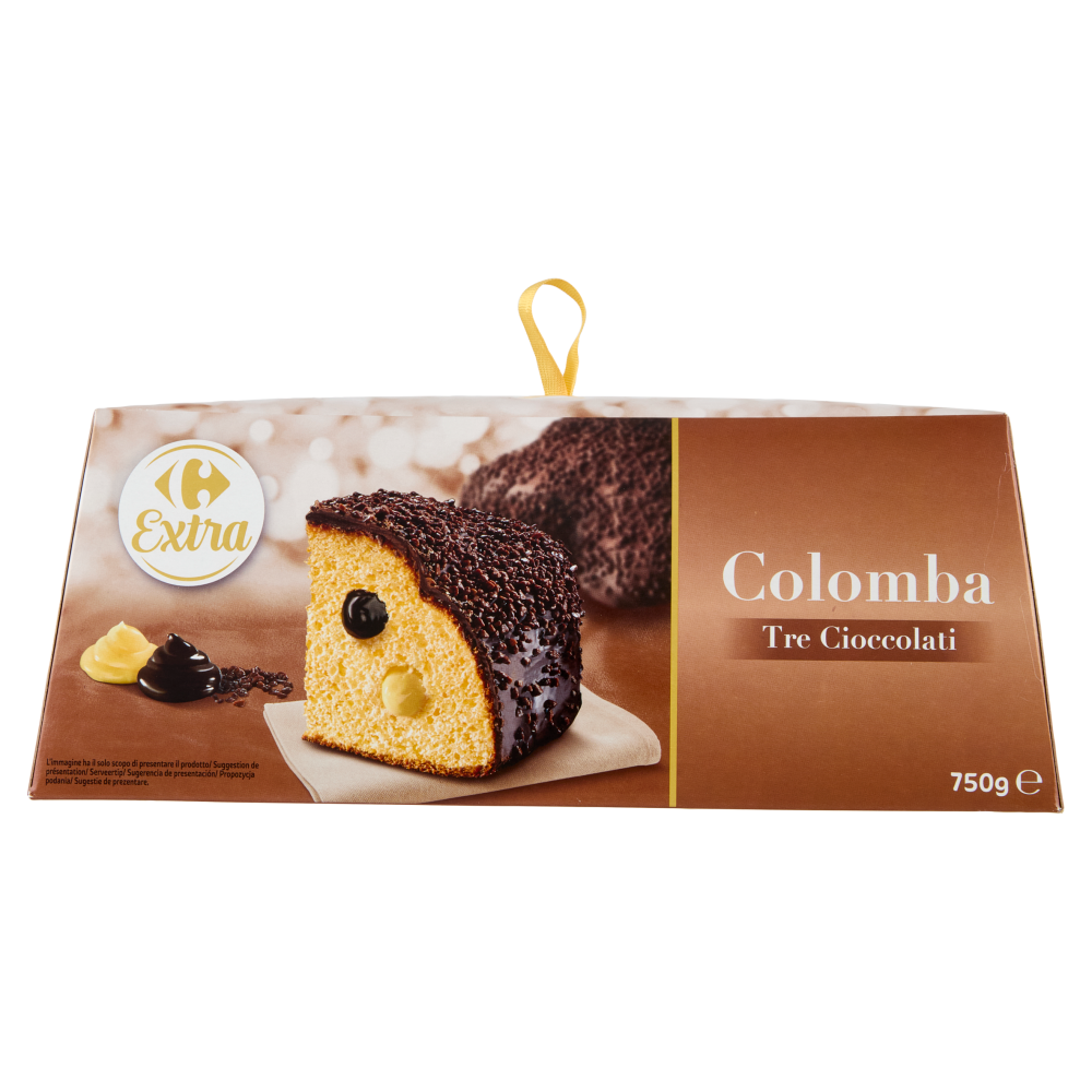 Carrefour Extra Colomba Tre Cioccolati 750 g