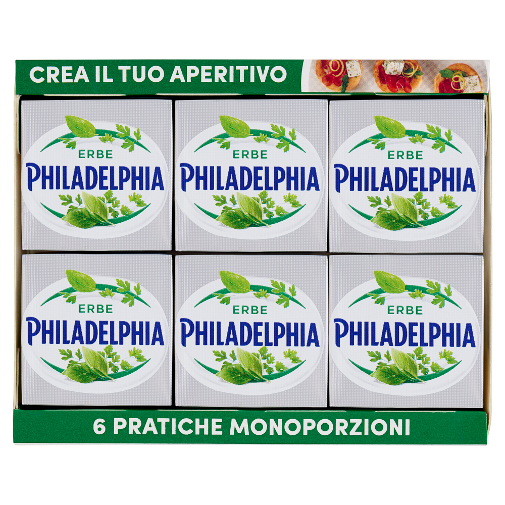 Philadelphia Fantasie formaggio fresco spalmabile alle Erbe - 6x25g
