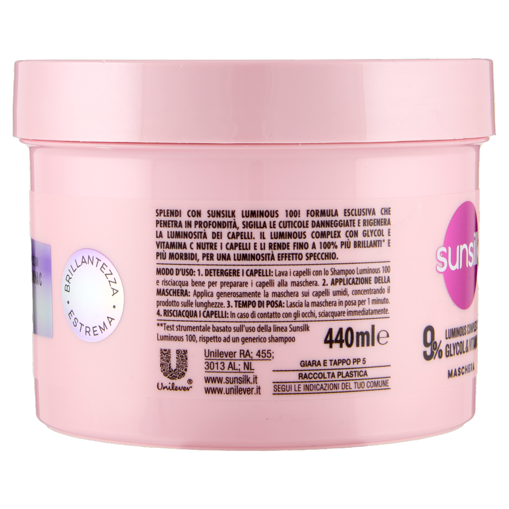 sunsilk Luminous 100 Maschera 440 ml