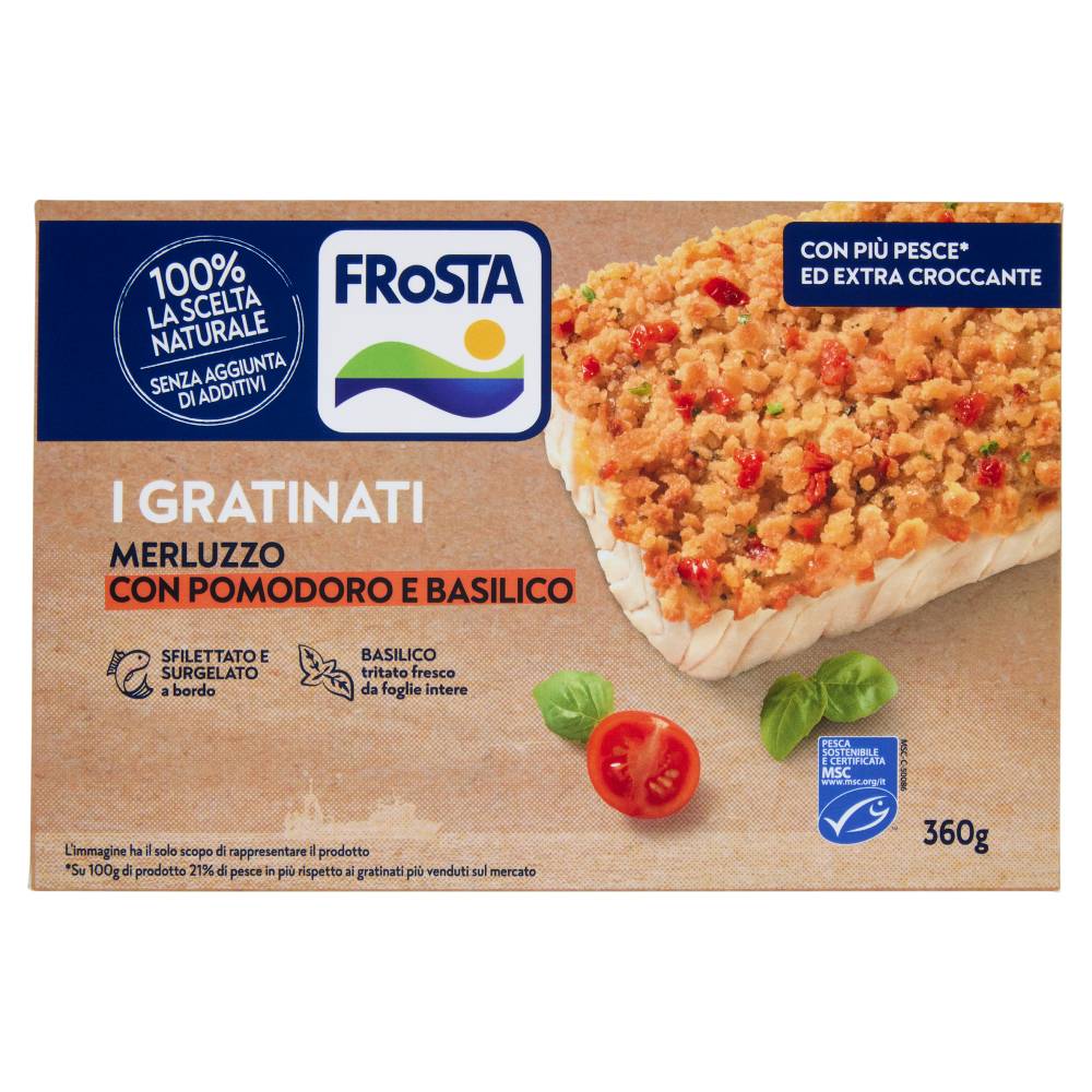 FRoSTA i Gratinati Merluzzo con Pomodoro e Basilico 360 g