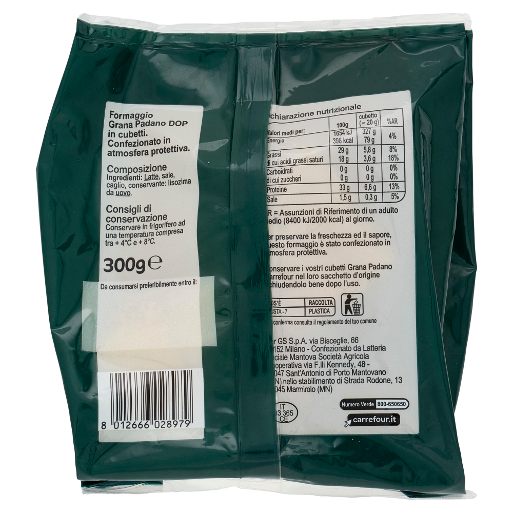 Carrefour Extra Cubetti Grana Padano DOP 300 g