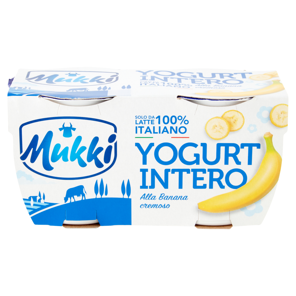 Mukki Yogurt Intero alla Banana cremoso 2 x 125 g