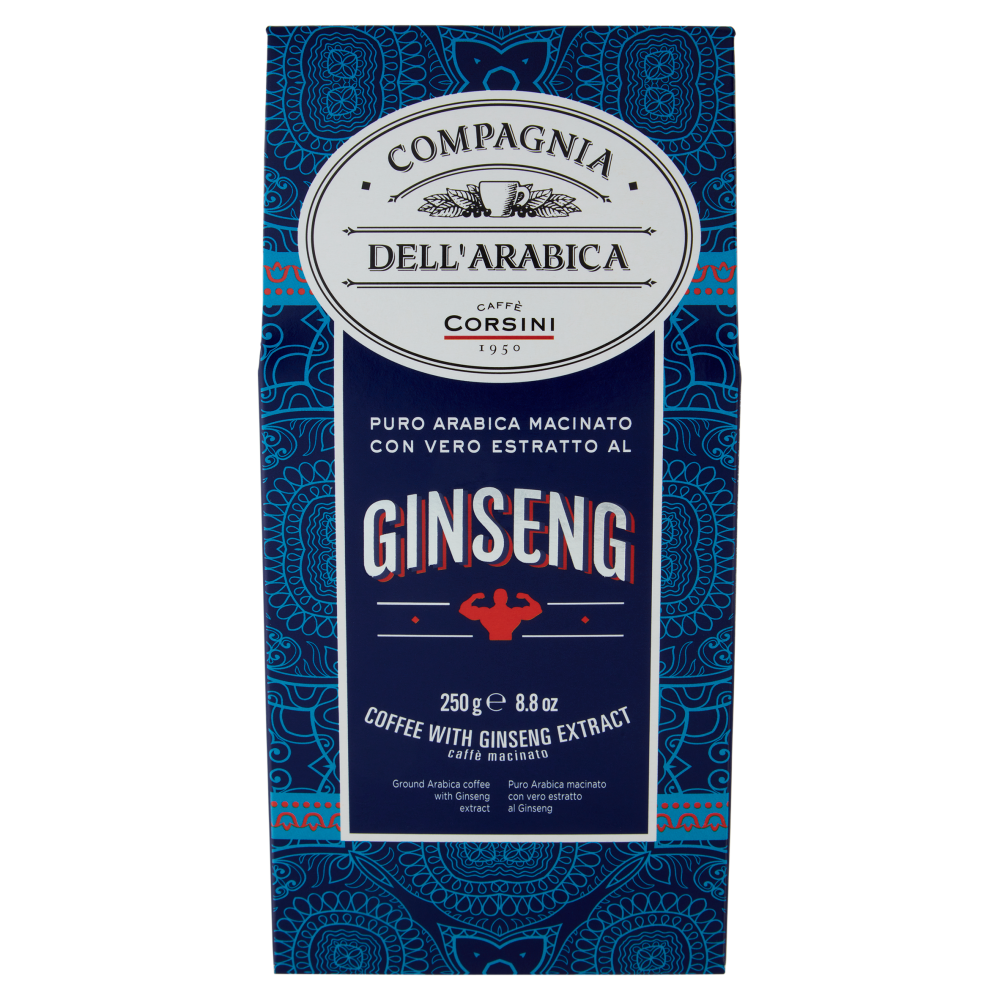 Compagnia dell'Arabica Puro Arabica Macinato con Vero Estratto al Ginseng caffè macinato 250 g
