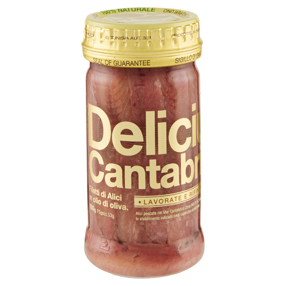 Delicius Cantabrico Filetti di Alici in olio di oliva 100 g