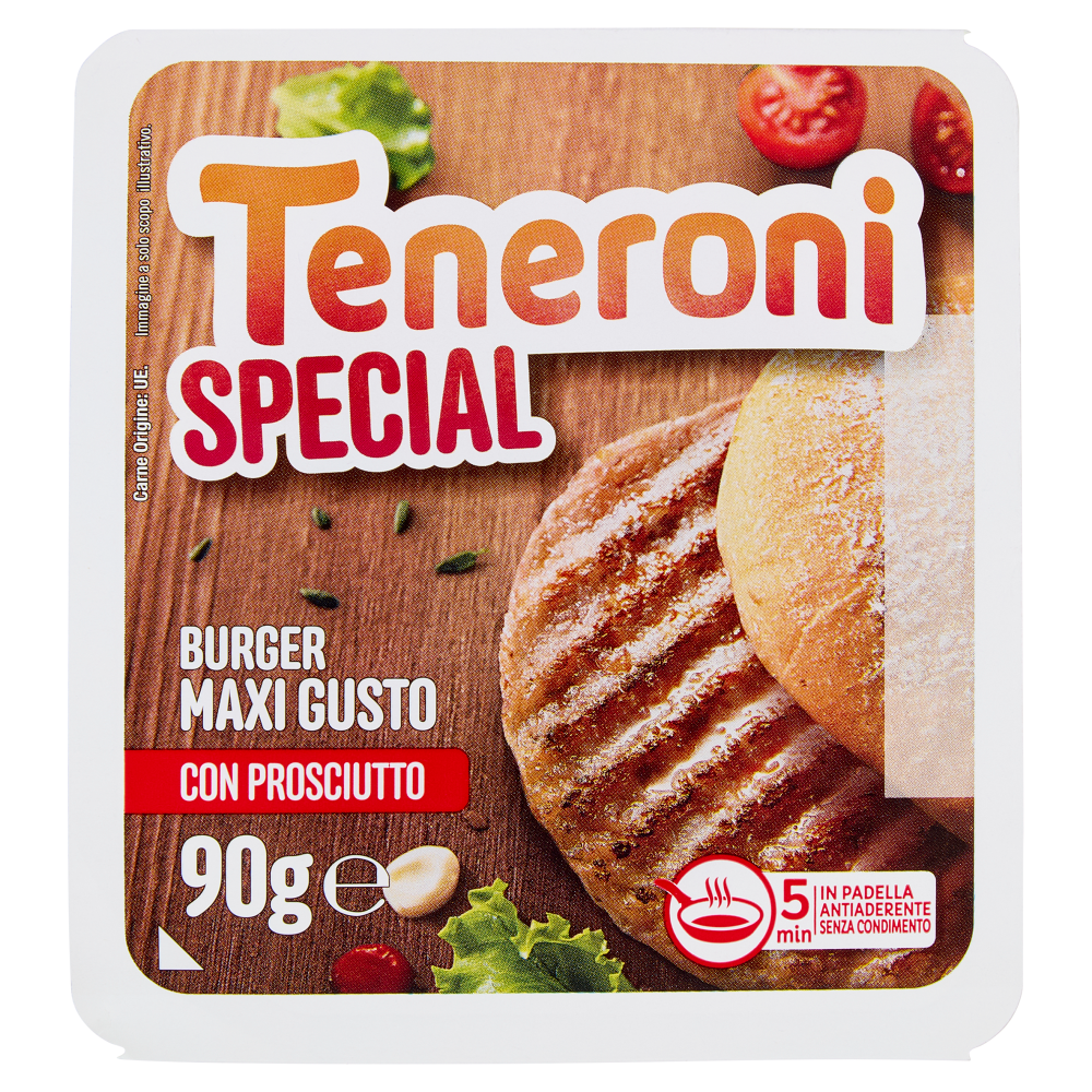 Teneroni Special Burger Maxi Gusto con Prosciutto 90 g