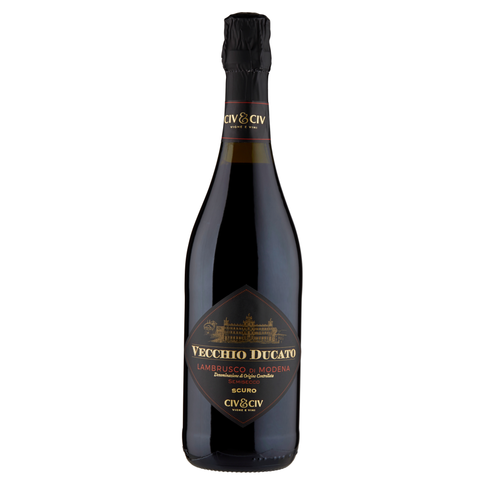 Civ&Civ Vecchio Ducato Lambrusco di Modena DOC Semisecco Scuro 750 ml
