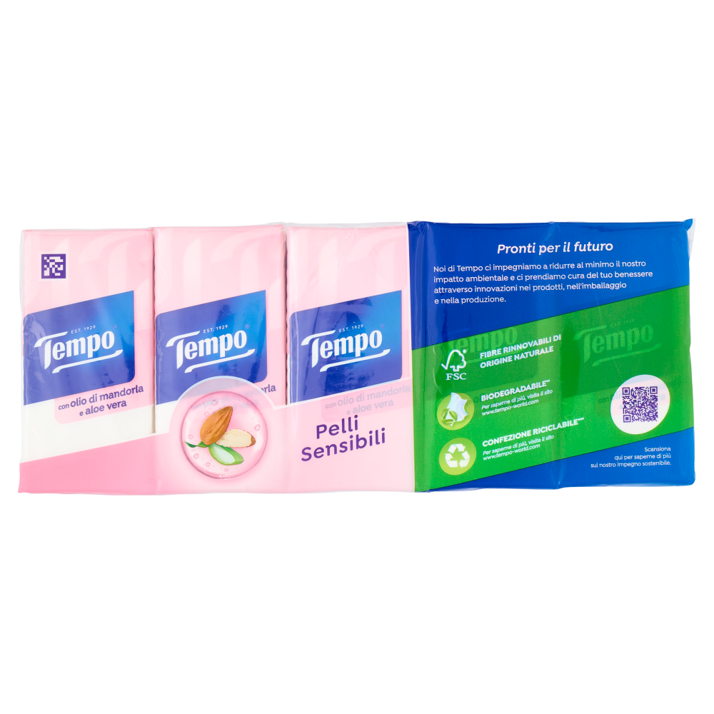 Tempo Pelli Sensibili Fazzoletti 4 veli 10 pz