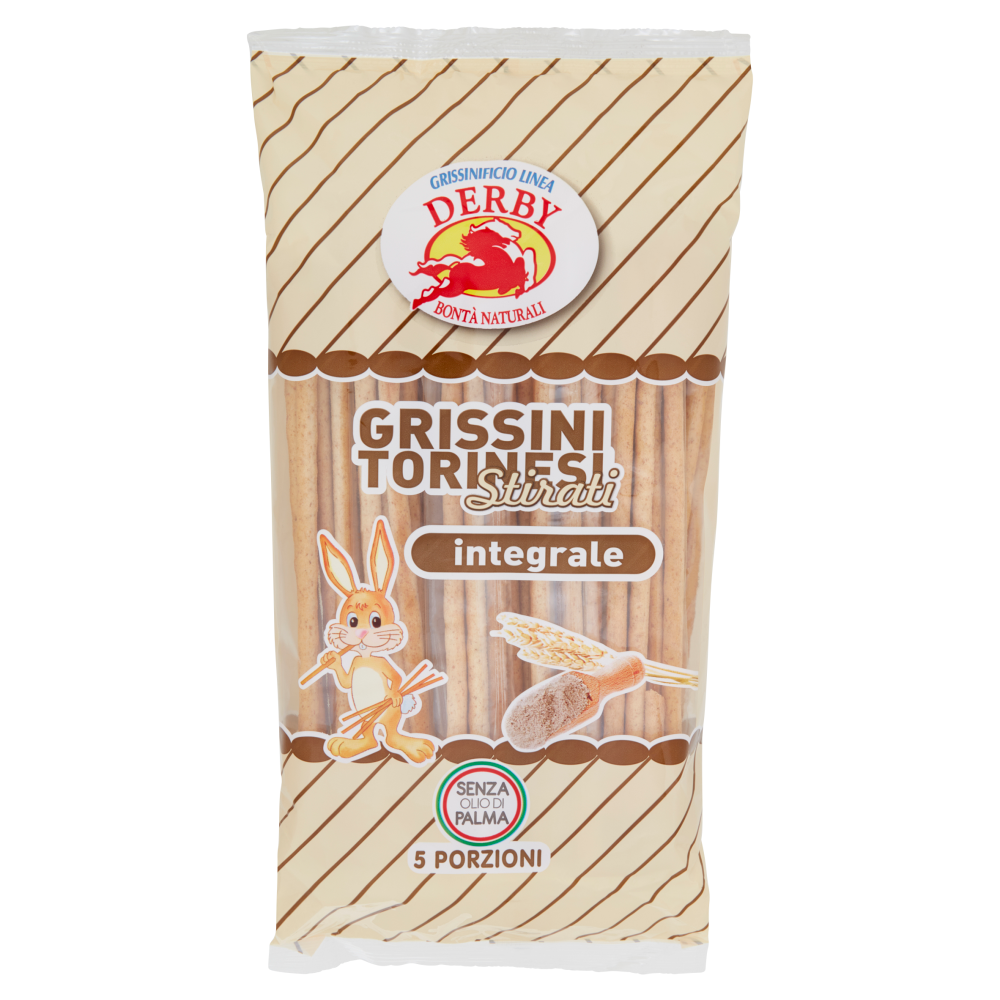 Grissinificio Linea Derby Grissini Torinesi Stirati integrale 5 x 50 g