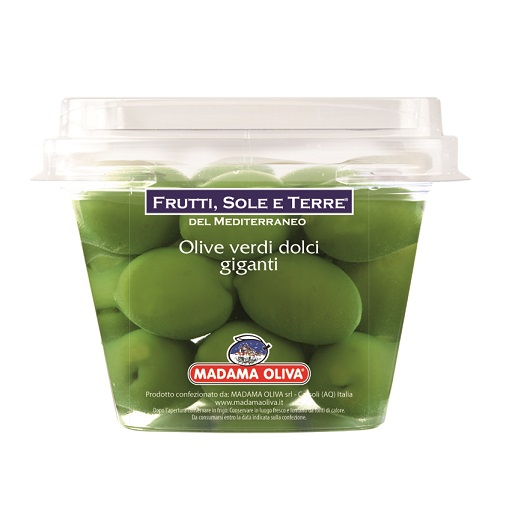Madama Oliva il Frutto di Grecia Olive Halkidiki Verdi Dolci Giganti 480 g