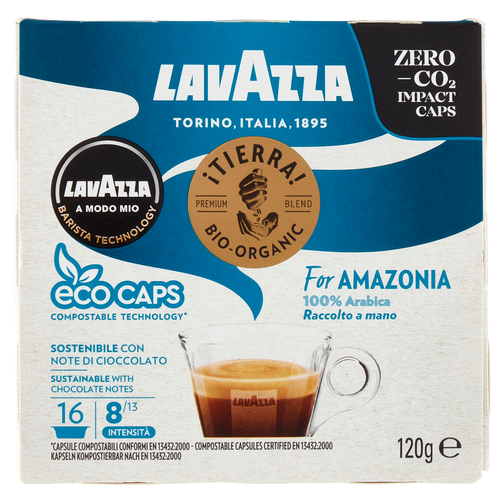 Lavazza A Modo Mio iTierra! Bio-Organic For Amazonia 16 Capsule 120 g