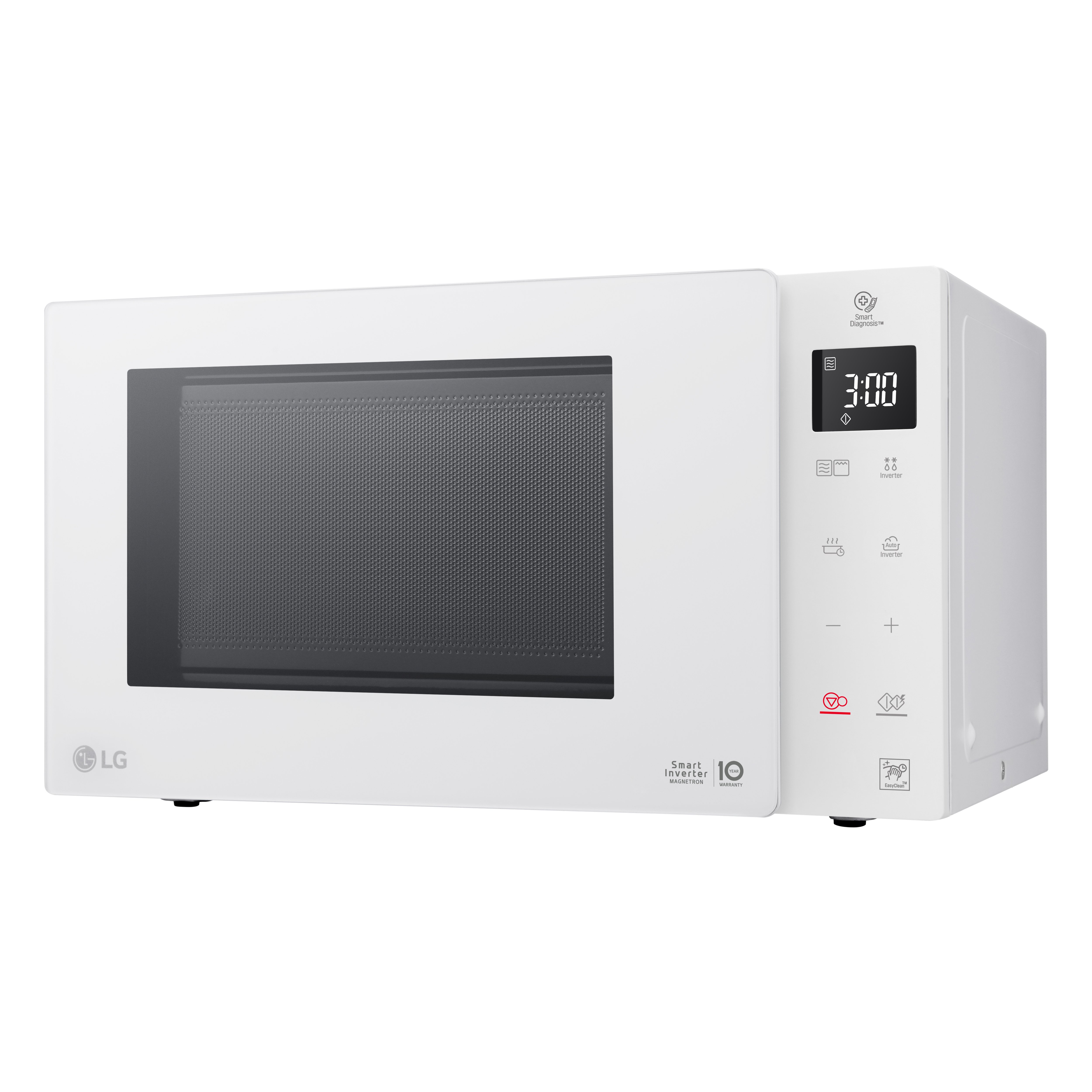 LG MH6336GIH Microonde 23 litri, 1000W, Grill, Smart Inverter, Bianco