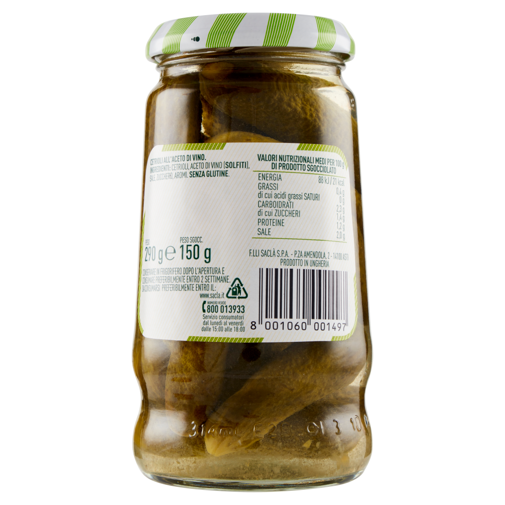 Saclà Acetelli Cetrioli 290 g