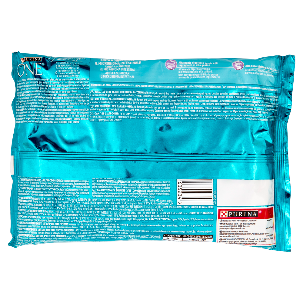 PURINA ONE Single Serve - Sensitive - Pollo e Tonno - 4x85g