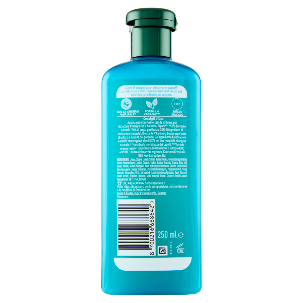 Herbal Essences Ripara olio di argan Shampoo 250 ml