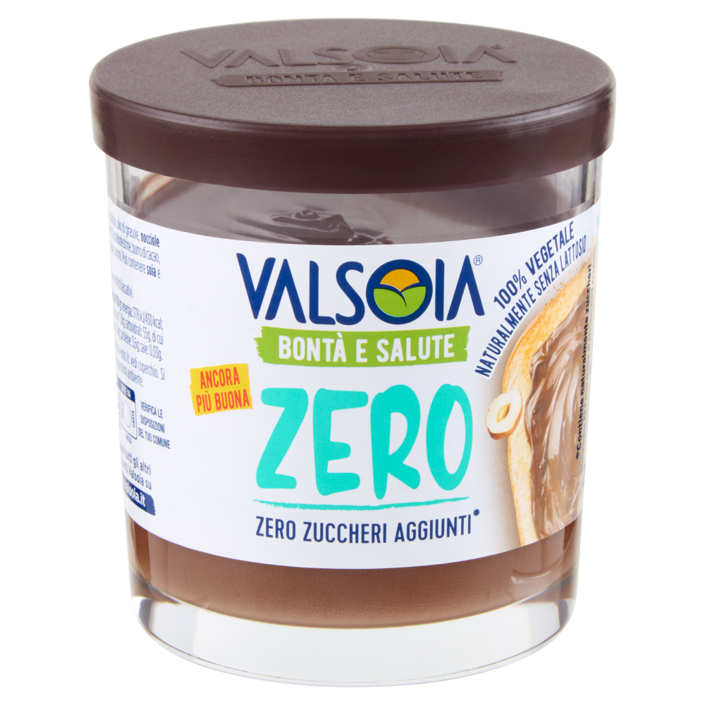 Valsoia Bontà e Salute la Crema alle Nocciole e Cacao Zero Zuccheri Aggiunti* 200 g