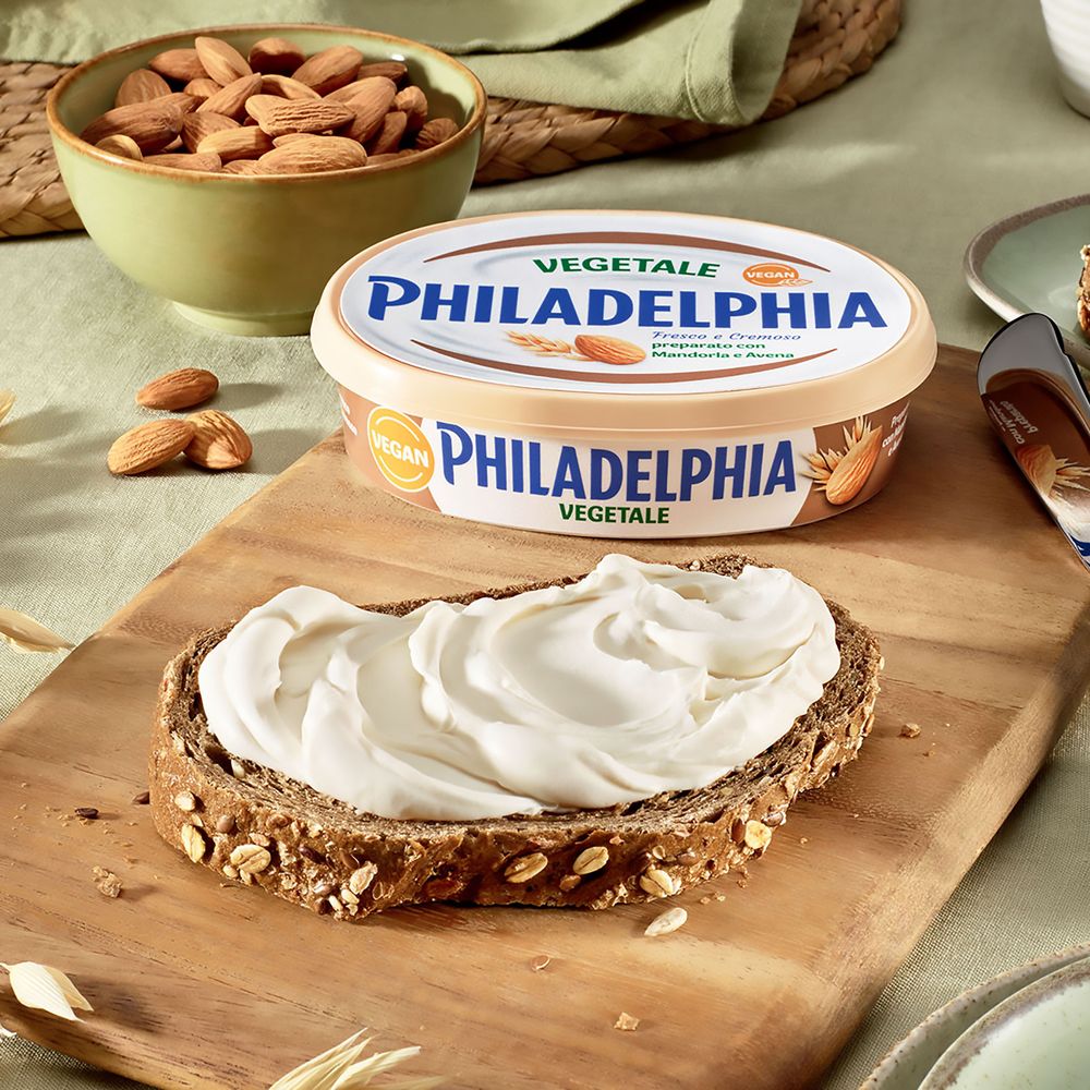 Philadelphia Vegetale Spalmabile Vegetale Fresco, Cremoso e Vegano Vaschetta 145g