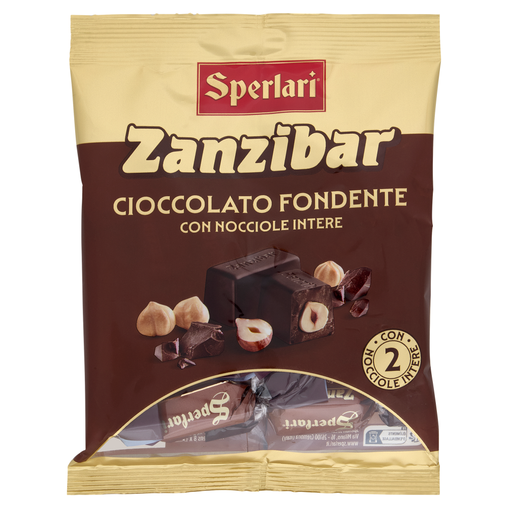 Sperlari Zanzibar Cioccolato Fondente con Nocciole Intere 117 g