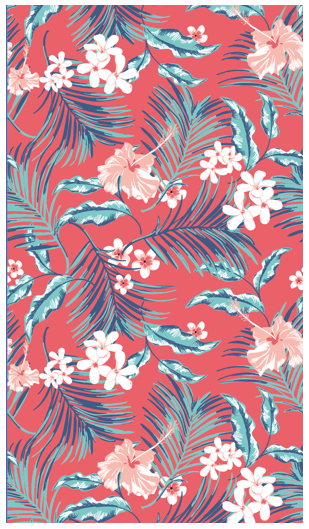 TEX HOME Telo mare spugna fiori