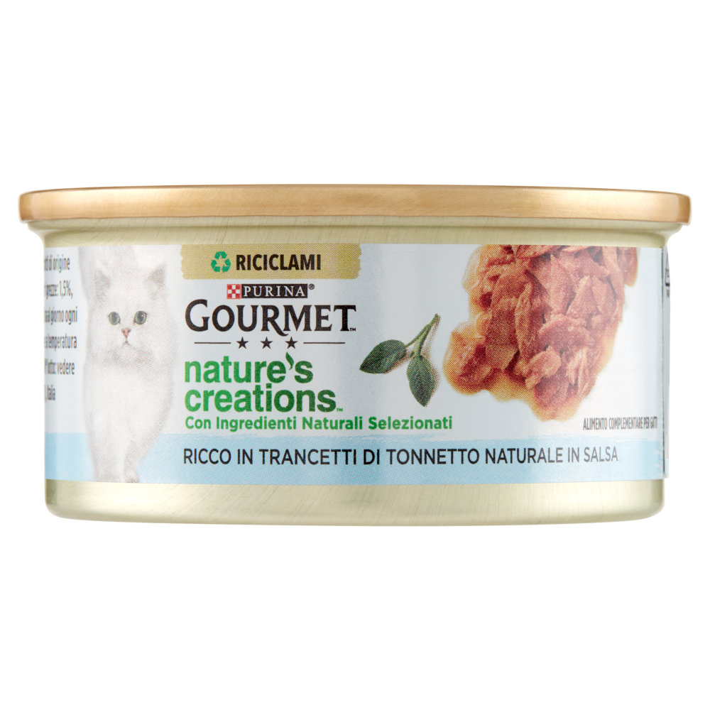 PURINA GOURMET Nature's Creations Ricco in Trancetti di Tonnetto Naturale in Salsa 70 g