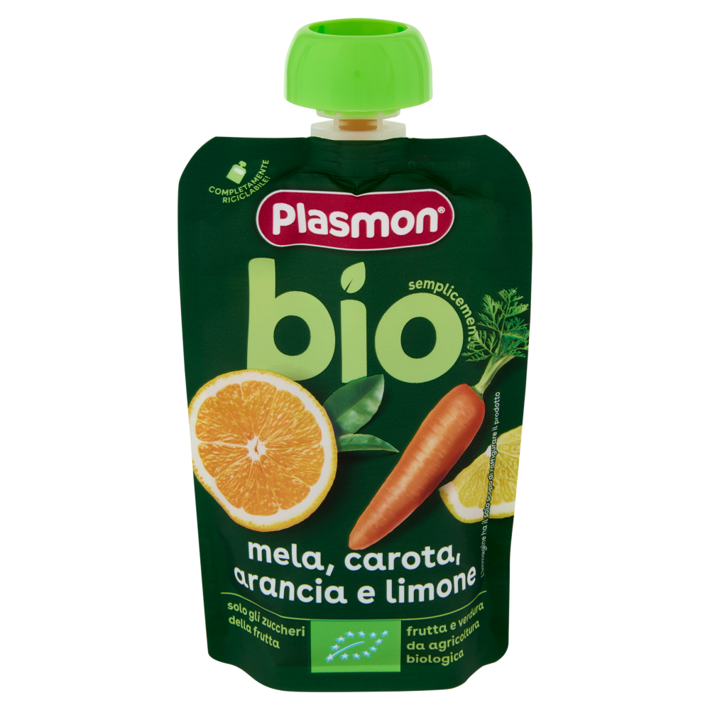 Plasmon semplicemente bio mela, carota, arancia e limone 100 g 