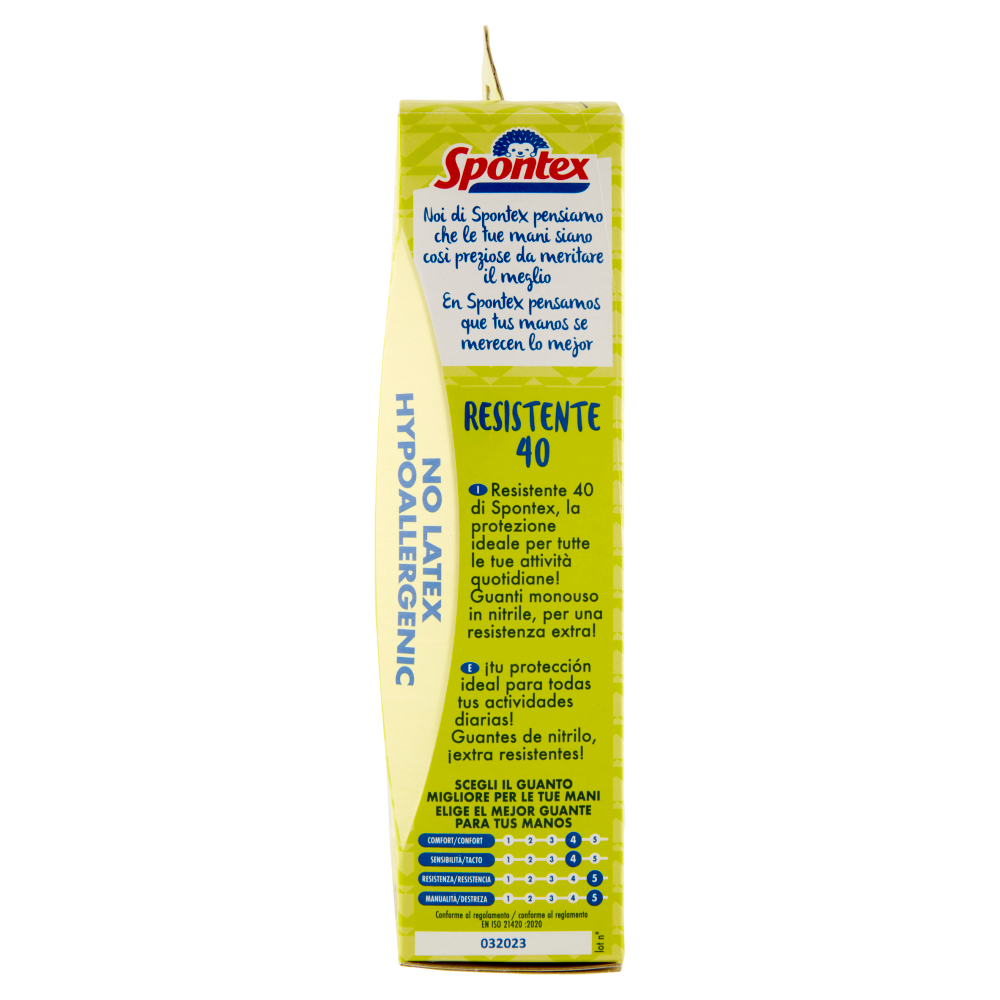 Spontex Guanti Usa&Getta Resistente 40 tg S/M