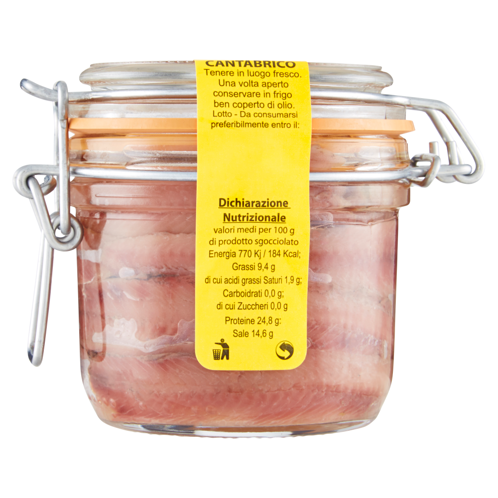 Marca Vaticano Filetti di Acciughe Spagnole in Olio di Oliva 250 g