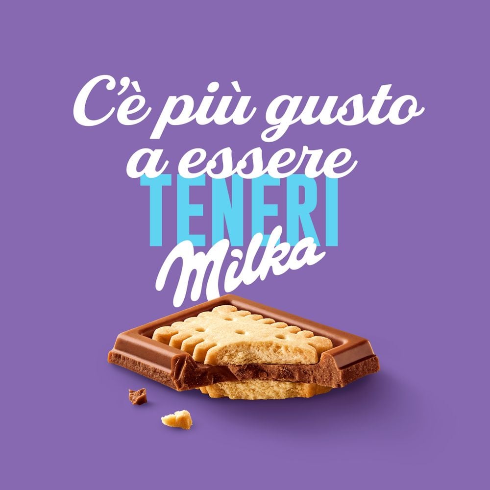 Milka Oro Saiwa, Tavoletta di Cioccolato al Latte Ripieno di Biscotti Oro Saiwa, Latte 100% Alpino - 87 g
