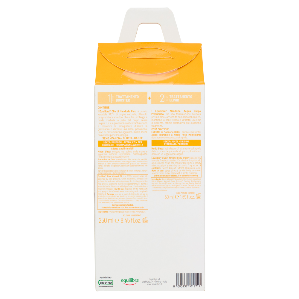 equilibra Mandorle Beauty Routine Corpo Nutriente Elasticizzante Olio 250 ml + Acqua Corpo 50 ml