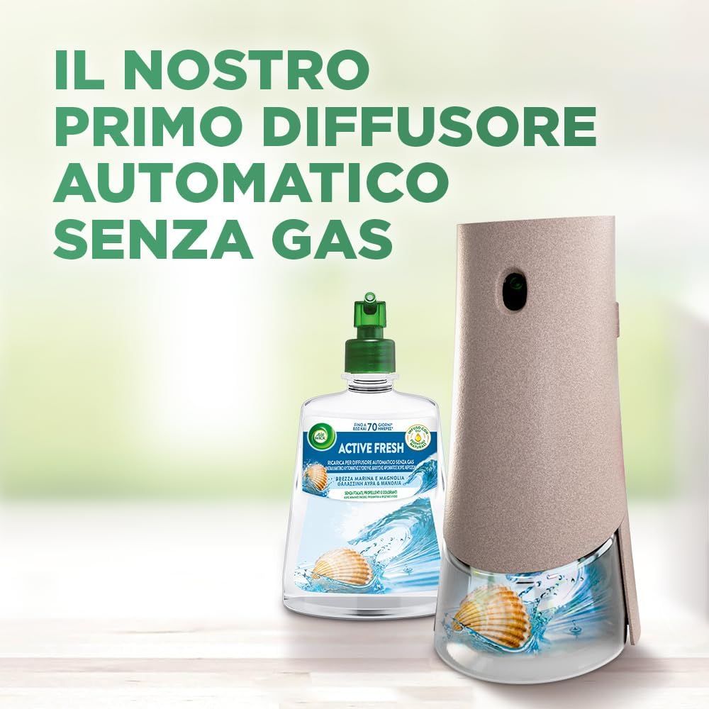 Air Wick Active Fresh Ricarica Profumatore Ambiente Brezza Marina e Magnolia