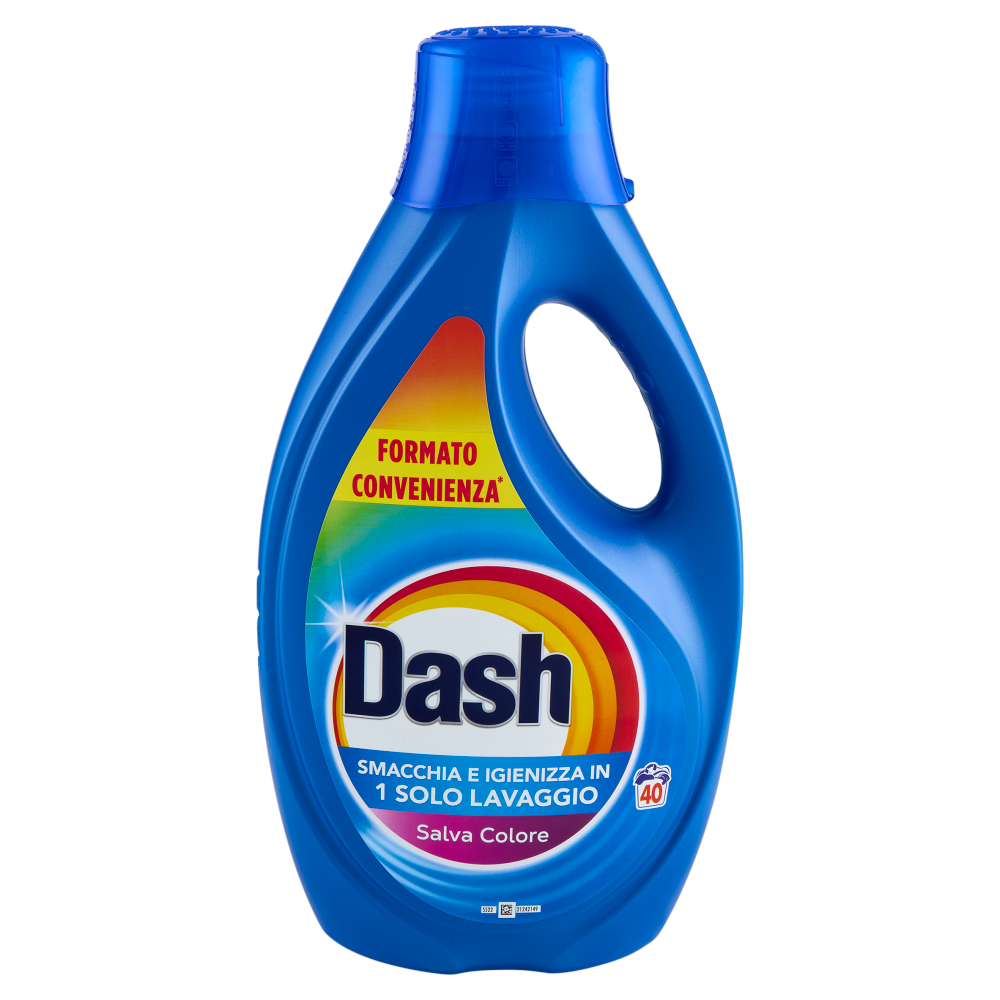 Dash Detersivo Liquido Lavatrice, Salva Colore, 40 Lavaggi 1800 ml